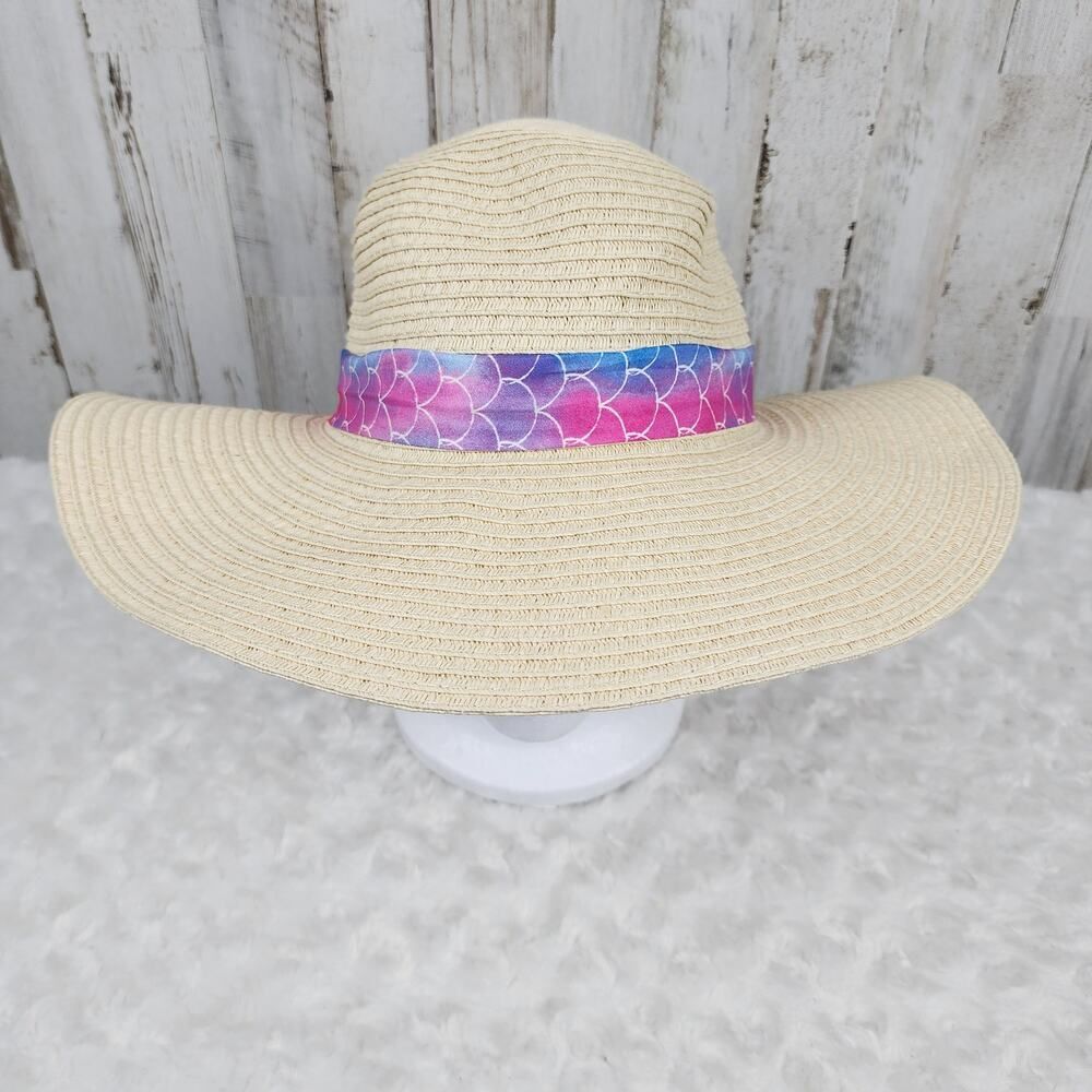 O'rageous Mermaid Floppy Sunhat Natural Size OS